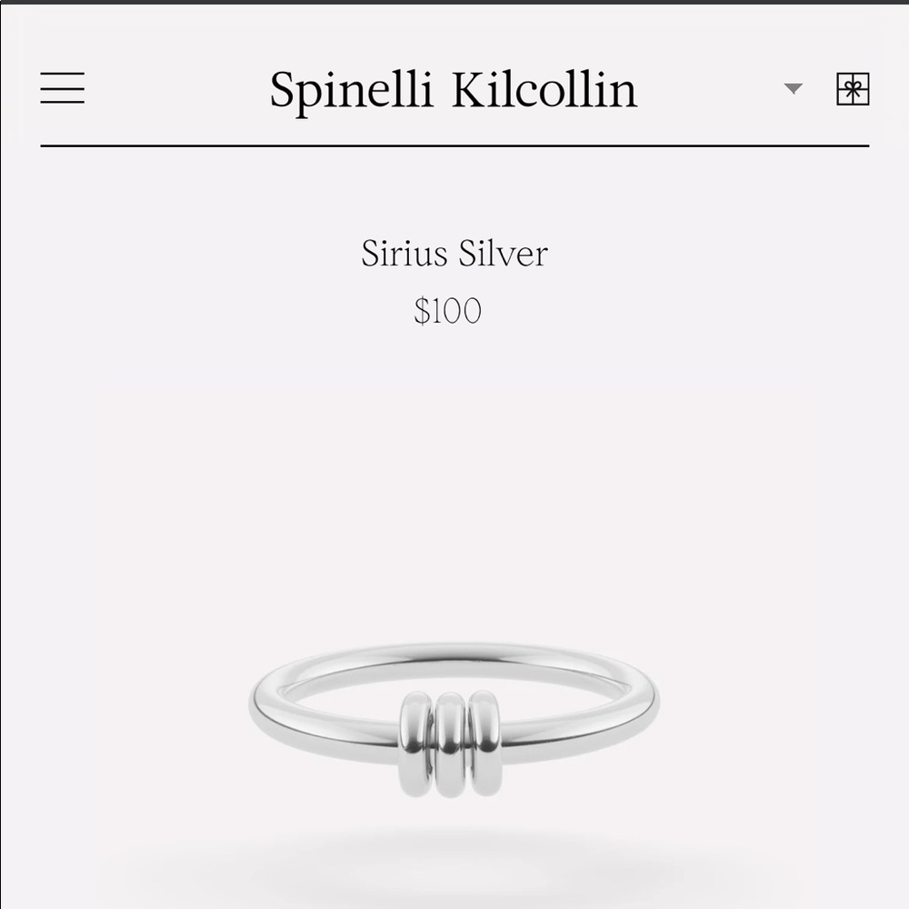 Sterling silver Spinelli Kilcollin Sirius ring